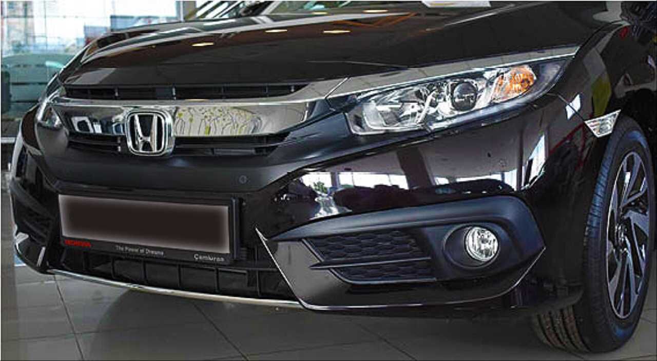 Honda Civic FC5 Makyajsız Kasa Ön Tampon Alt Çıtası Krom
