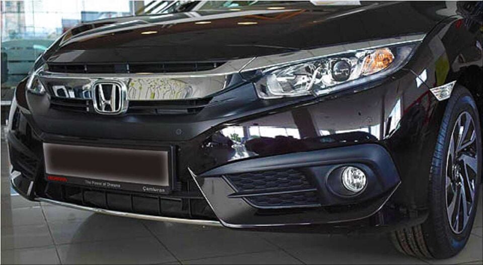 Honda Civic FC5 Makyajsız Kasa Ön Tampon Alt Çıtası Krom