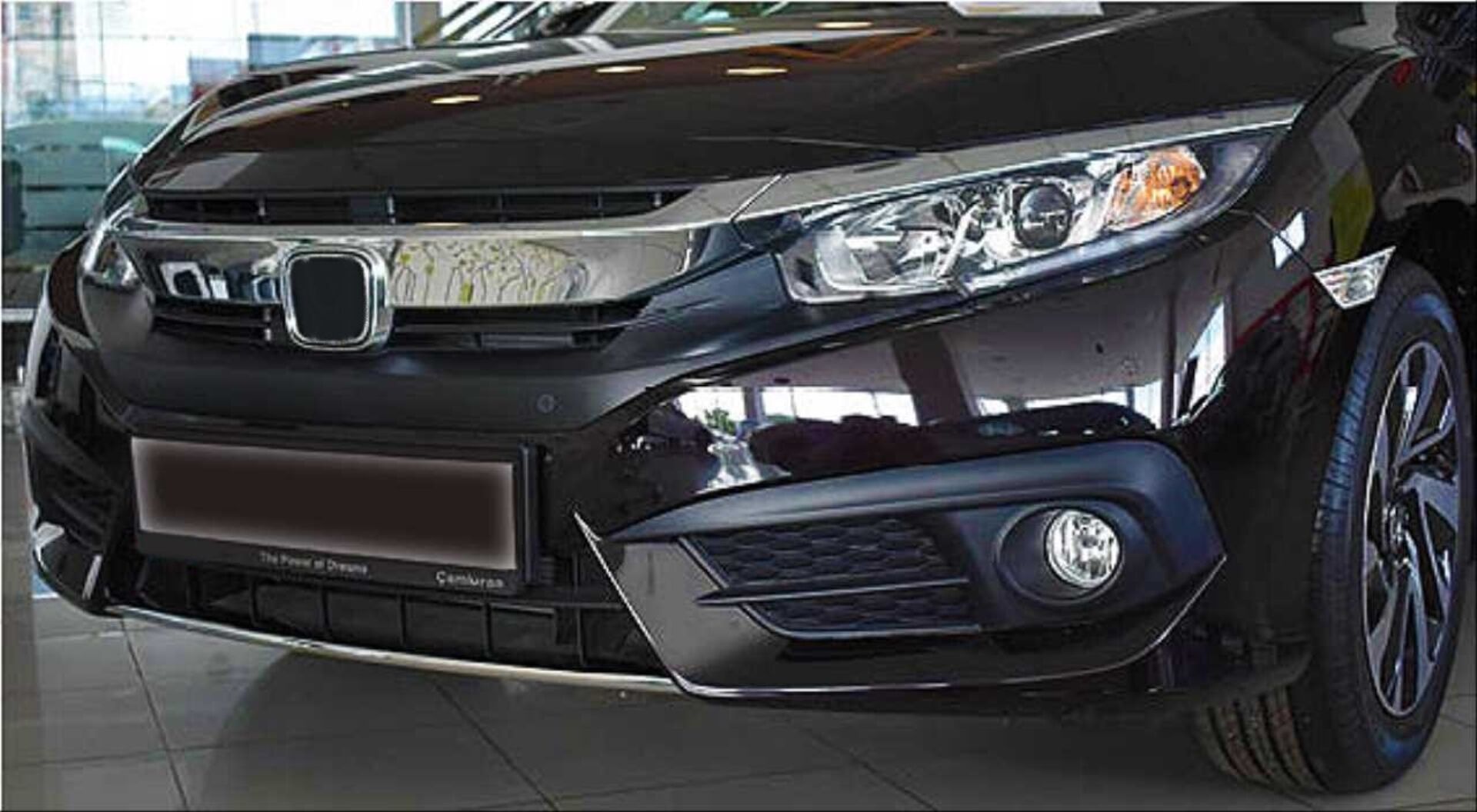 Honda Civic FC5 Makyajsız Kasa Ön Tampon Alt Çıtası Krom