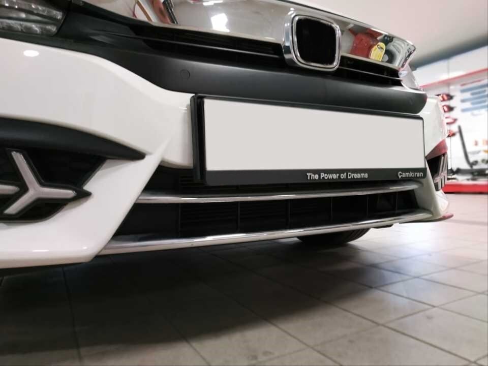 Honda Civic FC5 Makyajsız Kasa Ön Tampon Alt Çıtası Krom