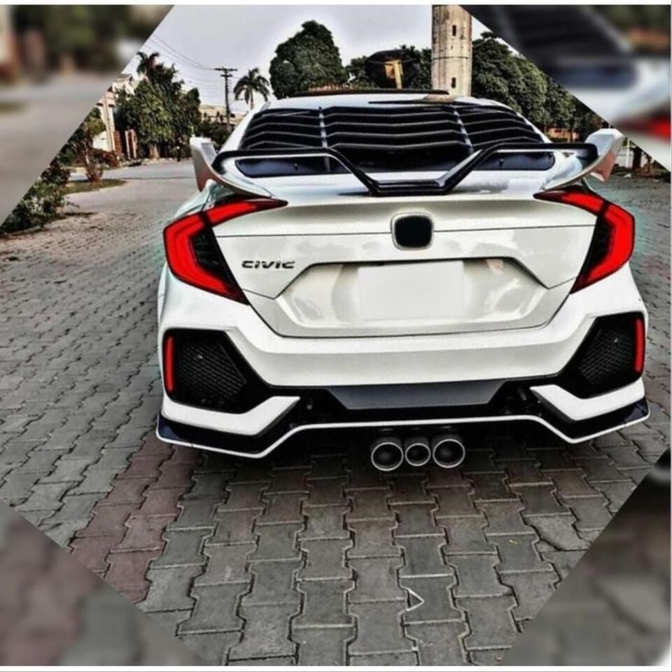 Honda Civic FC5 2016-2021 M Piano Black Bagaj Spoyleri