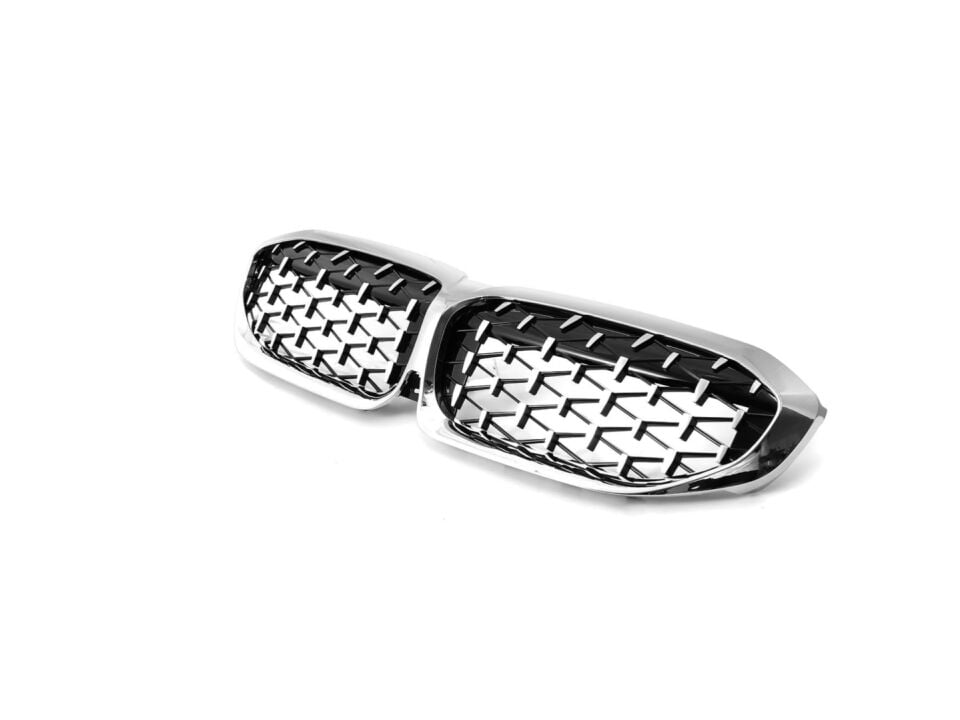 BMW 3 Serisi G20 Diamond Panjur Böbrek - Krom Çerçeve (2019+)