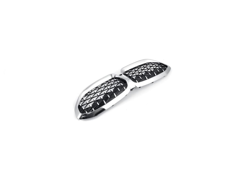 BMW 3 Serisi G20 Diamond Panjur Böbrek - Krom Çerçeve (2019+)