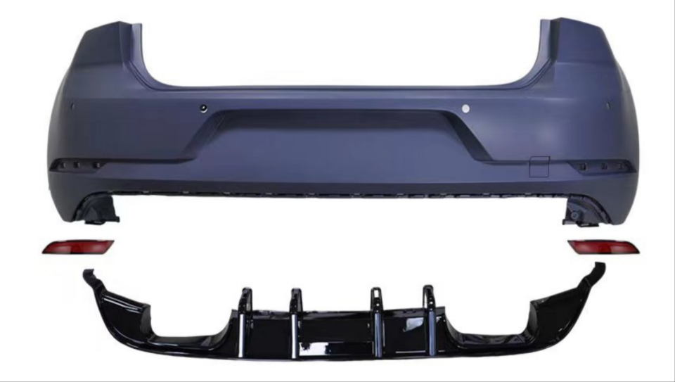 VW Golf 7 için Golf 7.5 R Arka Tampon Seti