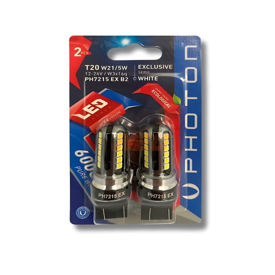 PHOTON T20 W21/5W ÇİFT DEVRE BEYAZ LED