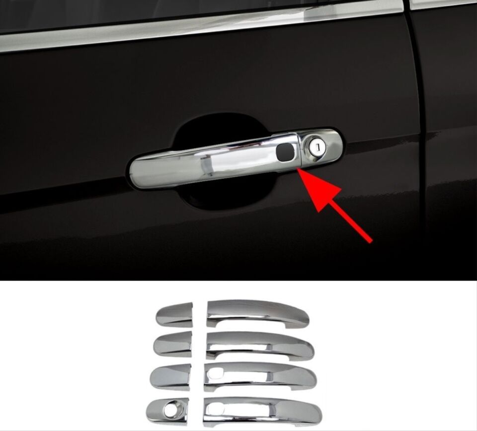 VW Golf 8 (MK8) Smart Key Uyumlu Kapı Kolu Kaplama Seti Krom