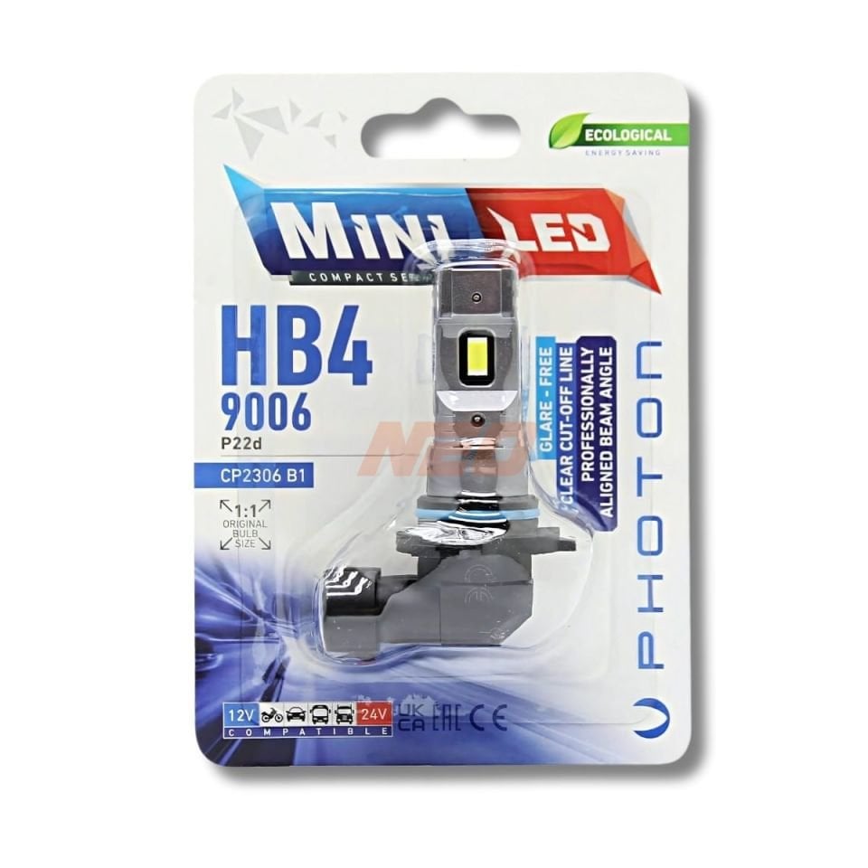 Photon Mini Compact HB4 9006 Beyaz LED Ampul Tekli Blister