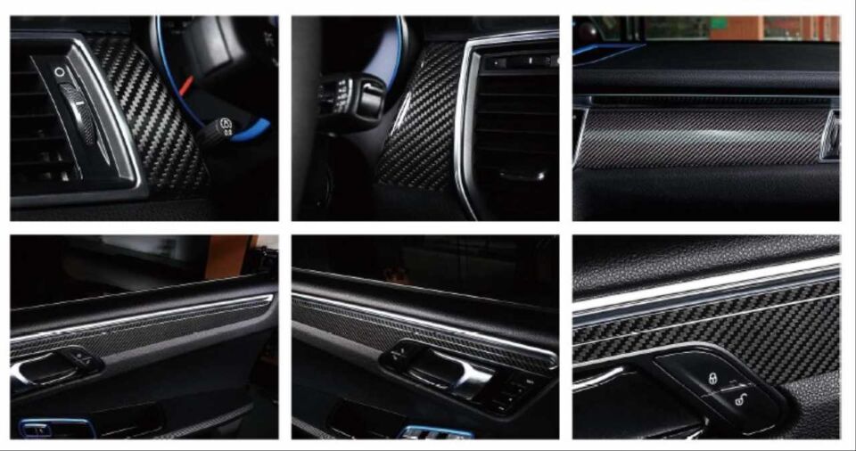 Porsche Macan 95B Karbon Fiber İç Trim Kaplama Seti