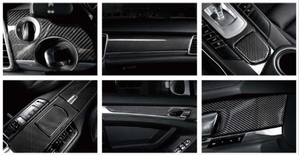 Porsche Panamera 970 2010-2016 Komple Gerçek Karbon Fiber İç Trim Seti