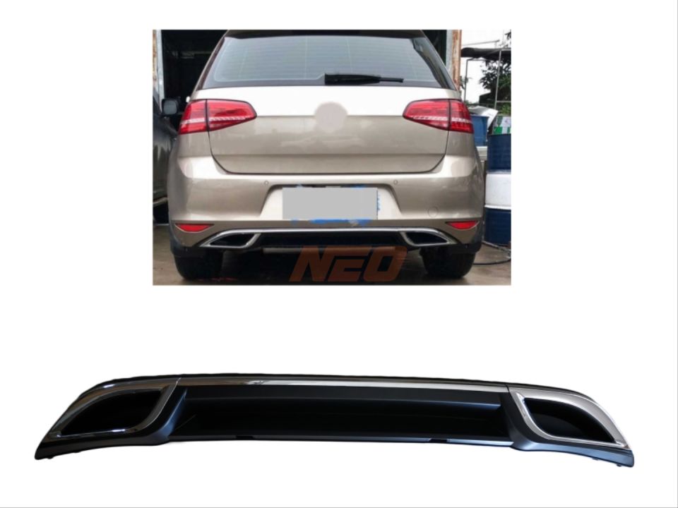 VW Golf 7 GTI Arka Difüzör Mat Siyah