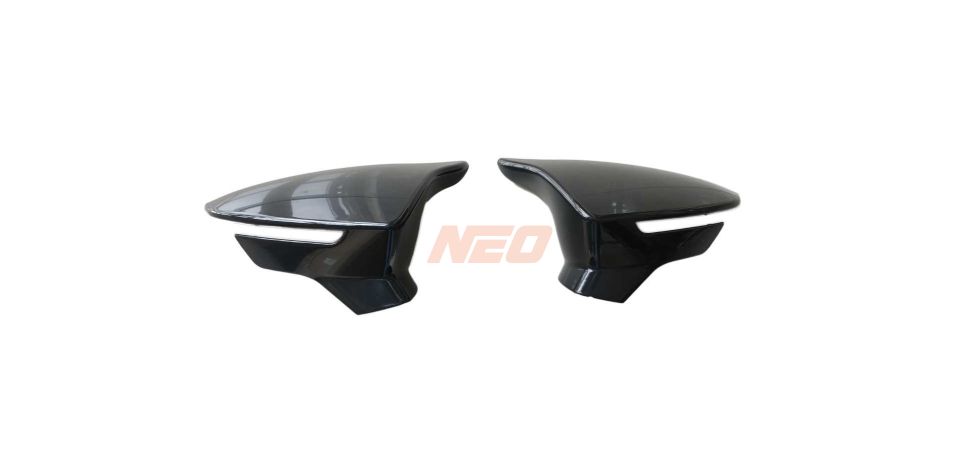 SEAT Ibiza/Leon/Arona Yarasa Ayna Kapağı Seti Piano Black