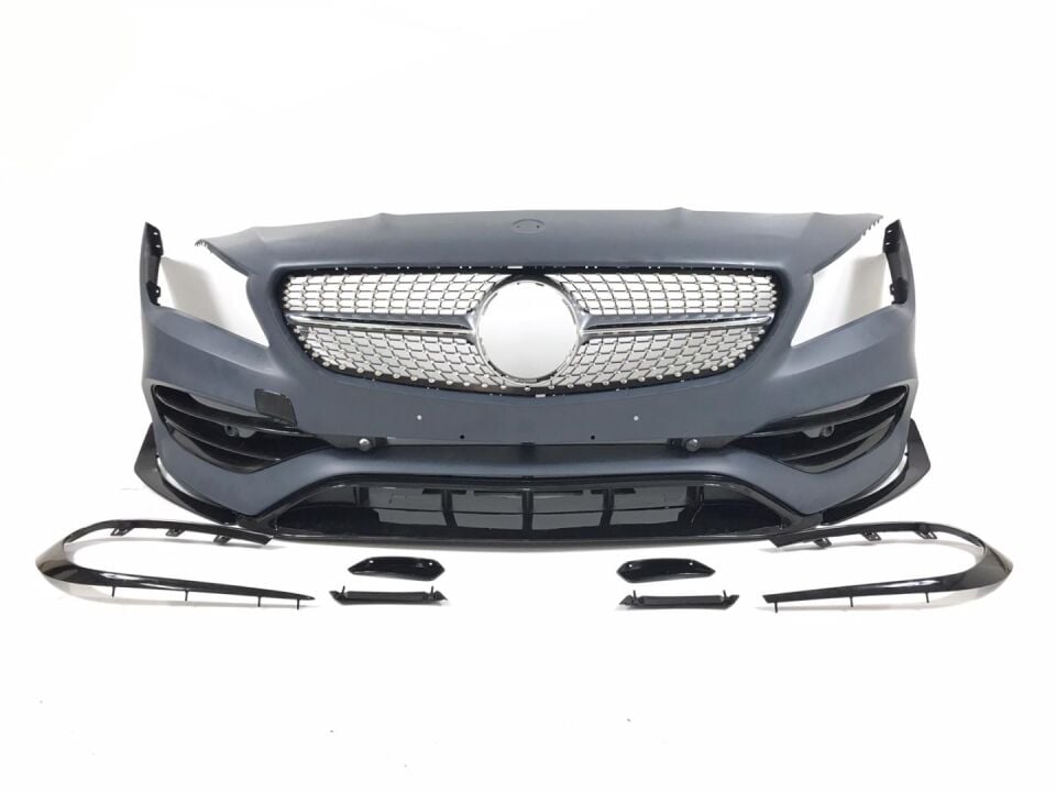 Mercedes-Benz CLA Serisi C117 CLA 45 Ön Tampon ve Twin-Blade Panjur Seti