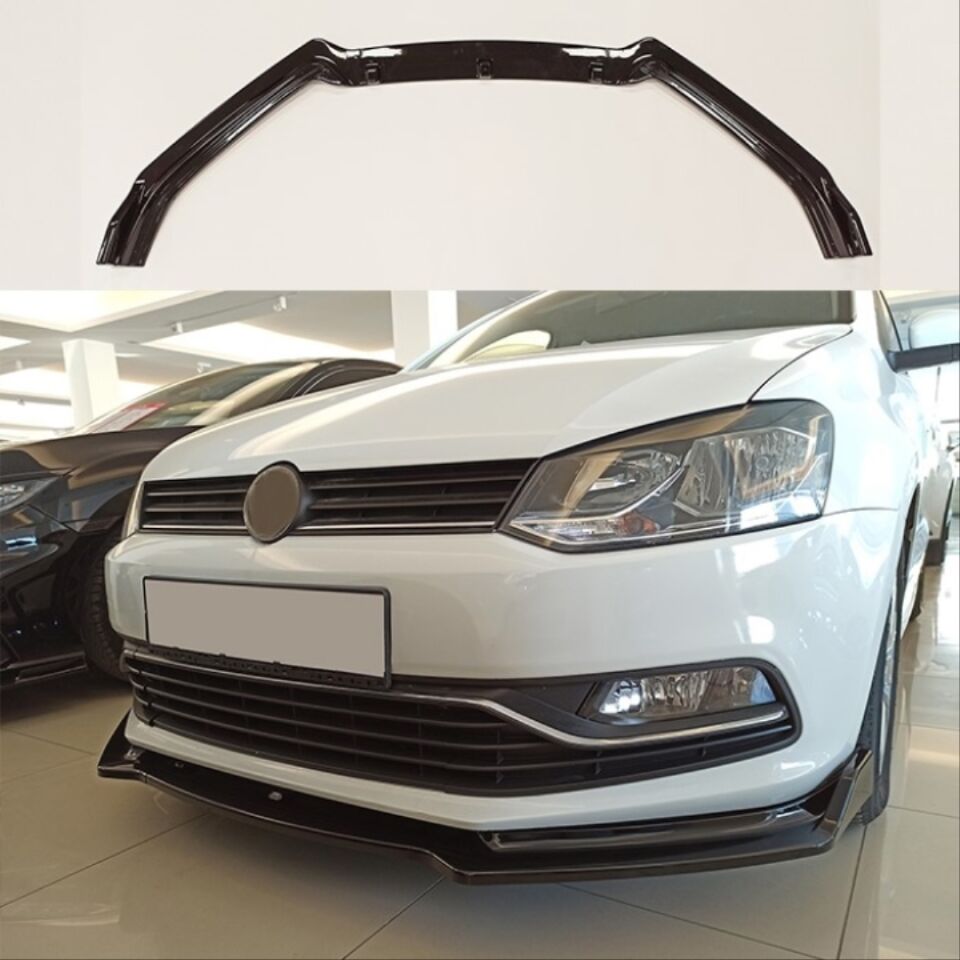 Volkswagen Polo 6R (09-14) Ön Tampon Lip Eklentisi 3 Parça (Boyasız)