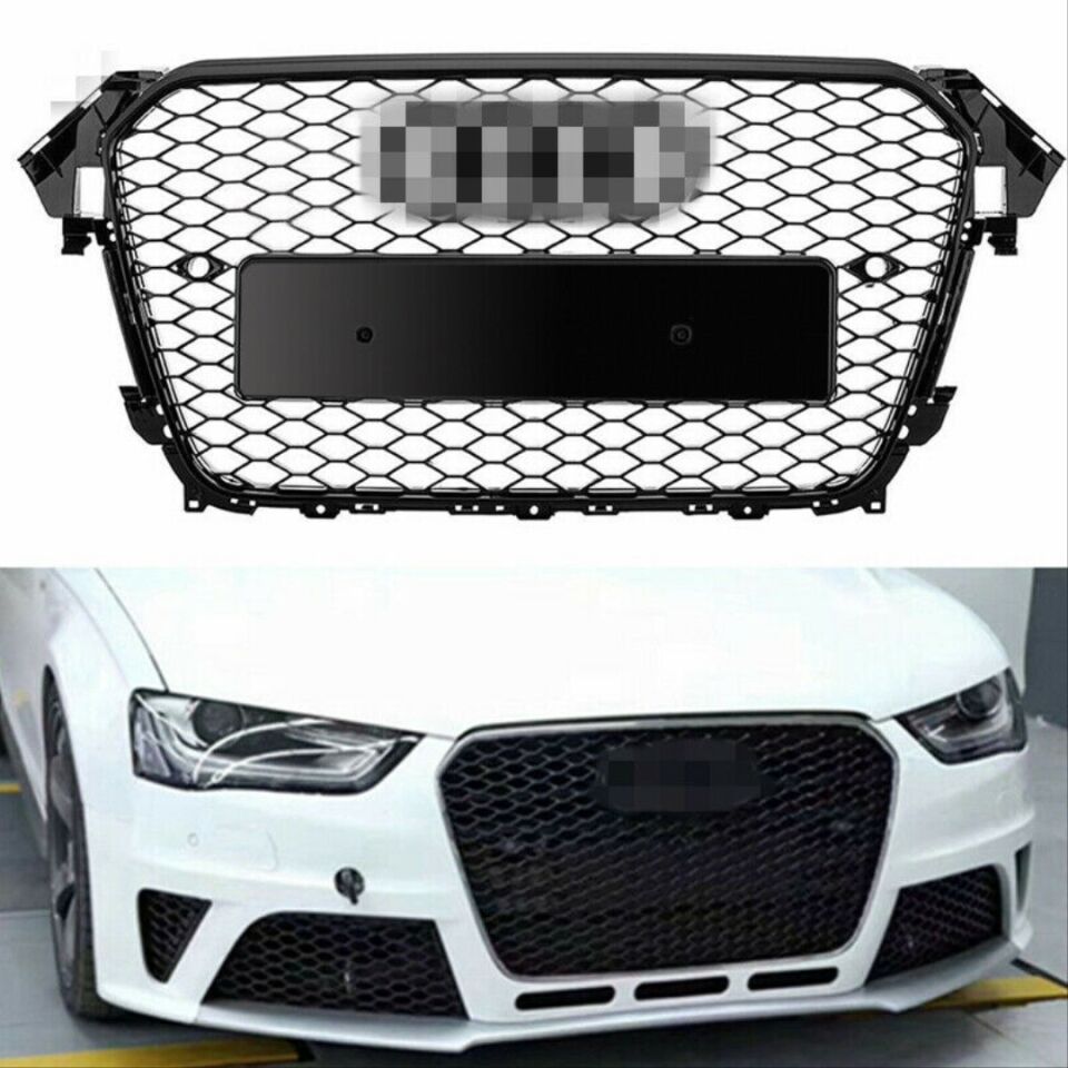 Audi A4 B8.5 (12-15) RS4 Petek Ön Panjur Piano Black