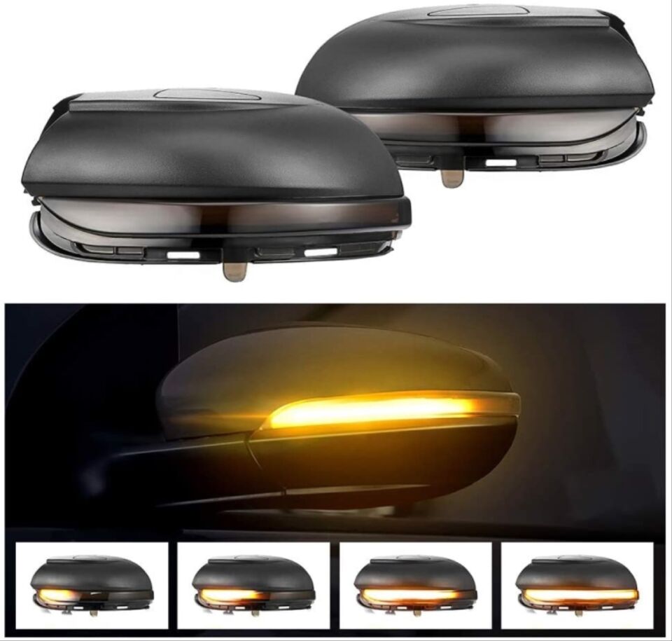 VW Golf 6 (09-12) / Touran Uyumlu Kayar LED Ayna Sinyali Füme
