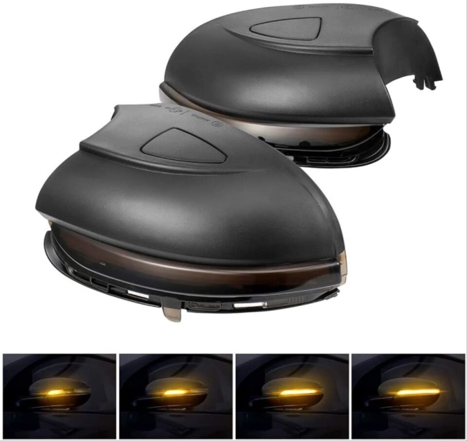 VW Golf 6 (09-12) / Touran Uyumlu Kayar LED Ayna Sinyali Füme