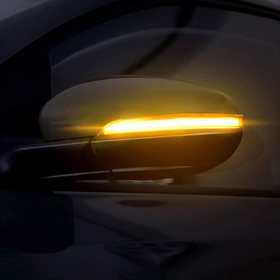 VW Golf 6 (09-12) / Touran Uyumlu Kayar LED Ayna Sinyali Füme
