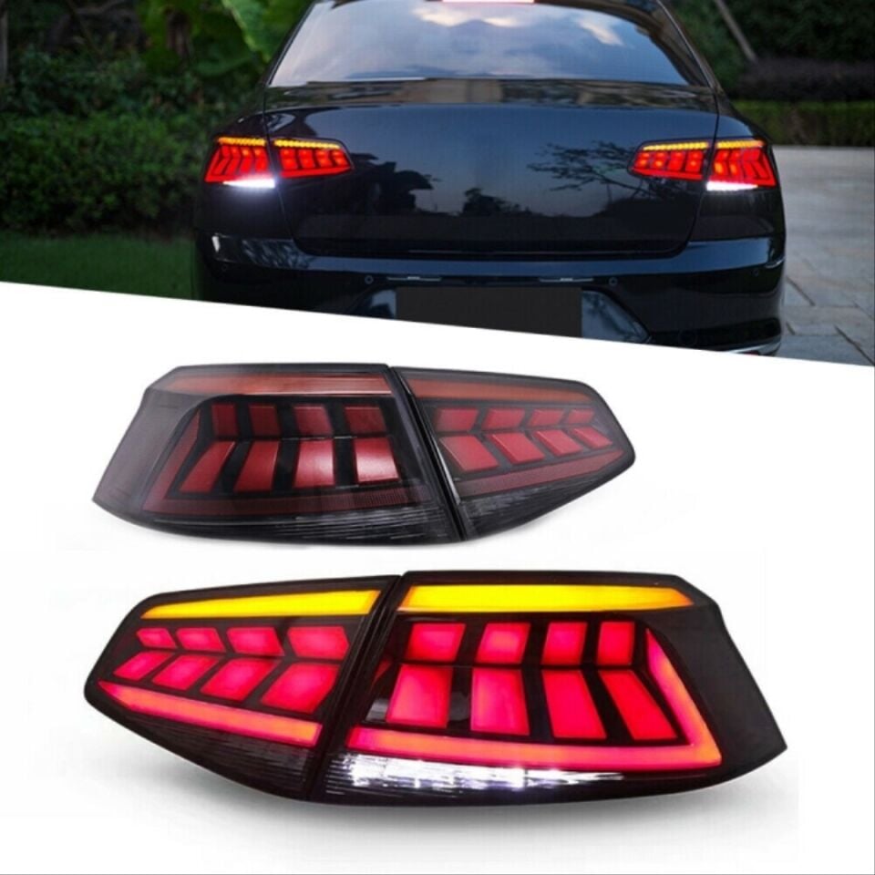 VW Passat B8 Kayar Sinyalli LED Stop Takımı Smoke (2015-2019)