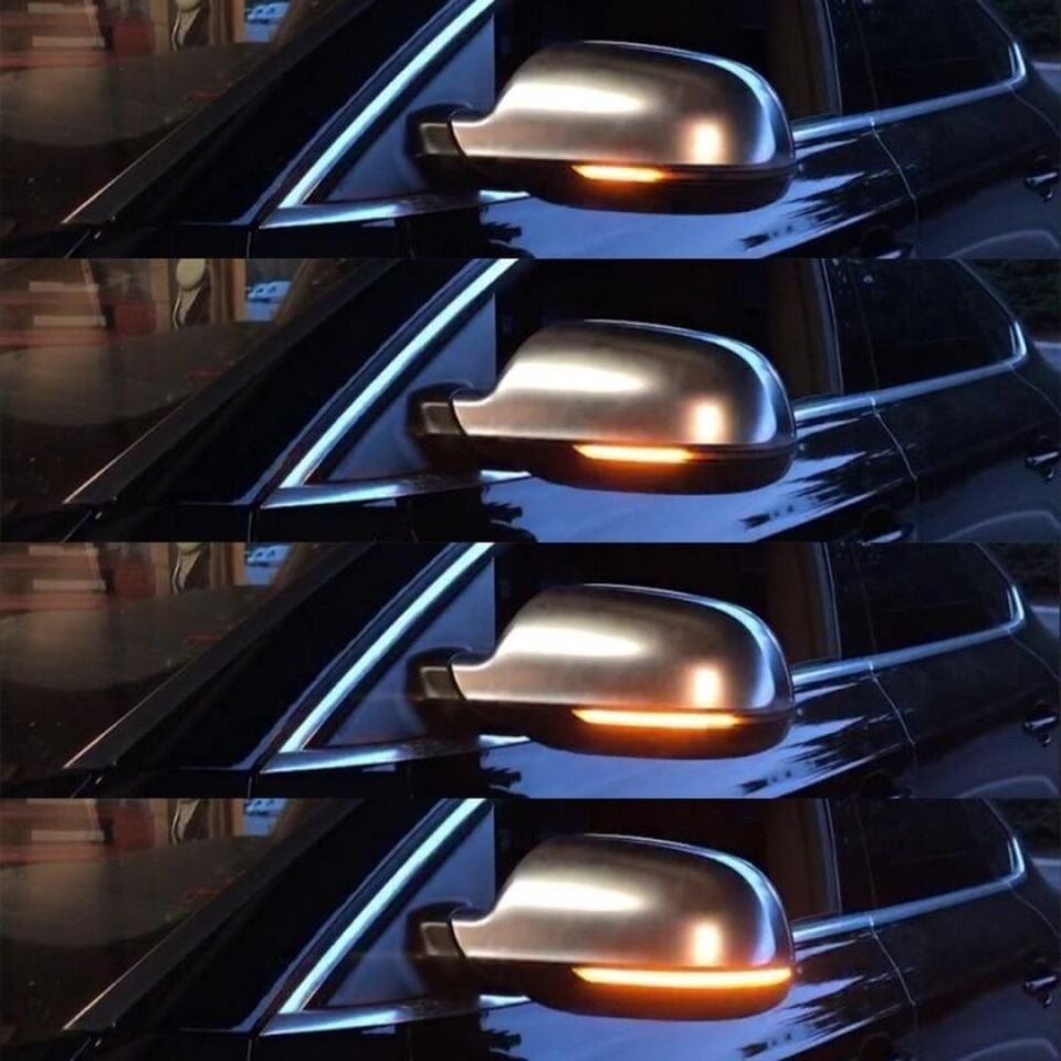 Audi A3(8P)/A4(B8)/A5(8T) Dinamik Kayar Ayna Sinyali Seti (Şeffaf)