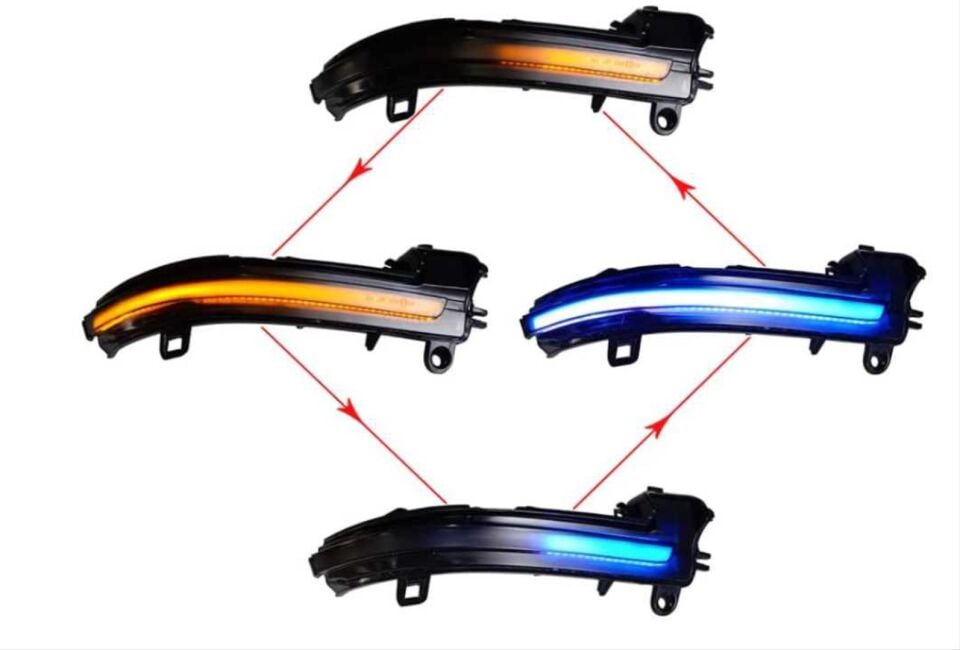 BMW Dinamik LED Ayna Sinyali - Mavi Selamlama (1 2 3 4 Serisi & X1)