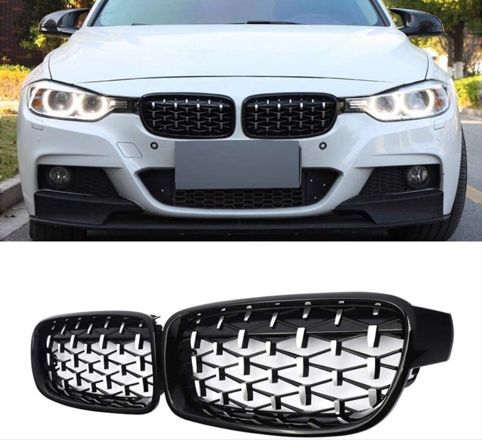 BMW 3 Serisi F30 Diamond Panjur Böbrek - Piano Black (2012-2018)