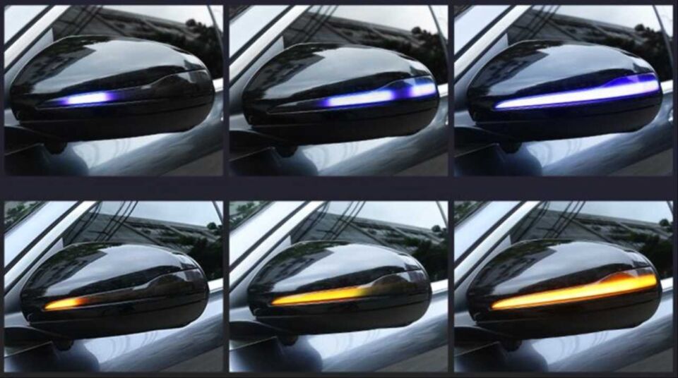 Mercedes Benz Mavi Selamlama Efektli Dinamik Ayna Sinyal Takımı