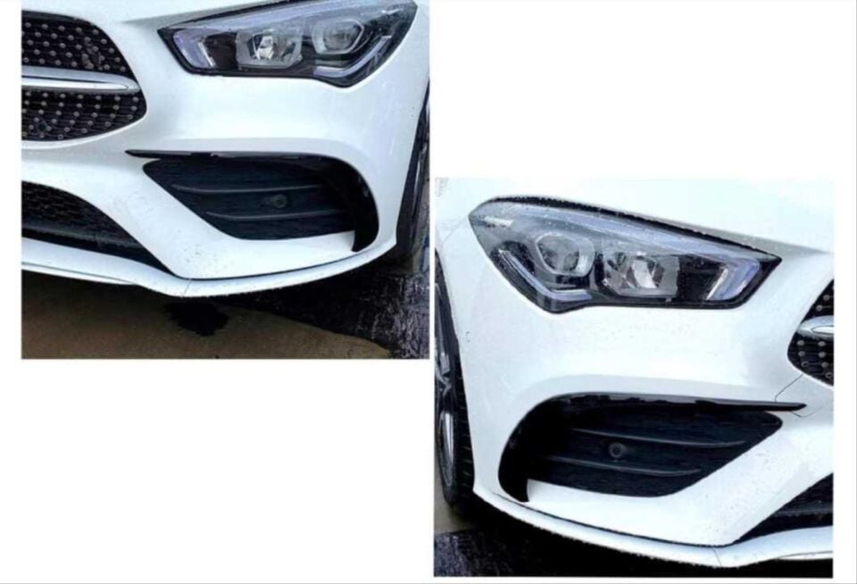 Mercedes-Benz CLA Serisi C118 2020 Sonrası Ön Tampon Yan Bıçakları 2 Parça Piano Black