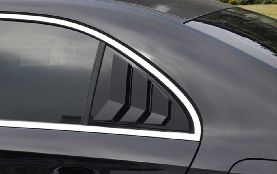 Mercedes-Benz A Serisi W177 Hatchback Kelebek Cam Kaplaması 2 Parça Piano Black