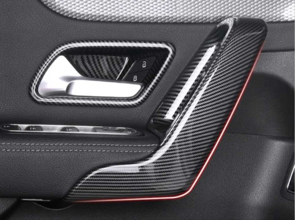 Mercedes-Benz A/CLA/GLB Serisi W177/C118/X247 İç Kapı Kolçak Trim Seti 4 Parça Karbon