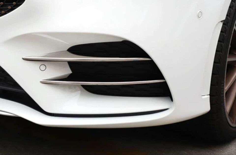 Mercedes-Benz A Serisi W177 2019 Sonrası Ön Tampon Bıçakları 4 Parça Krom