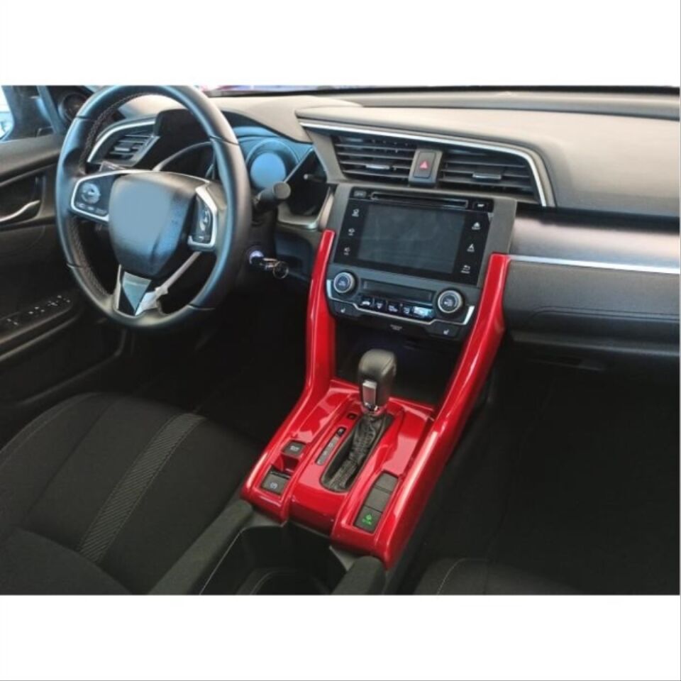 CIVIC FC5 2016-2020 IÇIN UYUMLU YENI STIL VITES KONSOL KAPLAMA- KIRMIZI