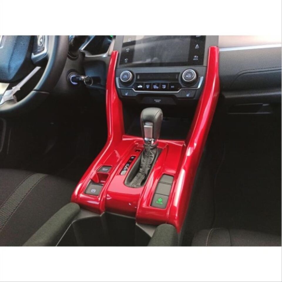CIVIC FC5 2016-2020 IÇIN UYUMLU YENI STIL VITES KONSOL KAPLAMA- KIRMIZI