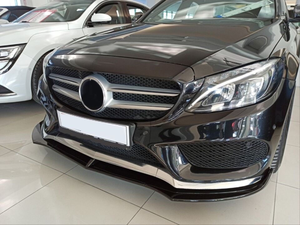 Mercedes-Benz C Serisi W205 Makyajsız Brabus Ön Lip Seti Piano Black