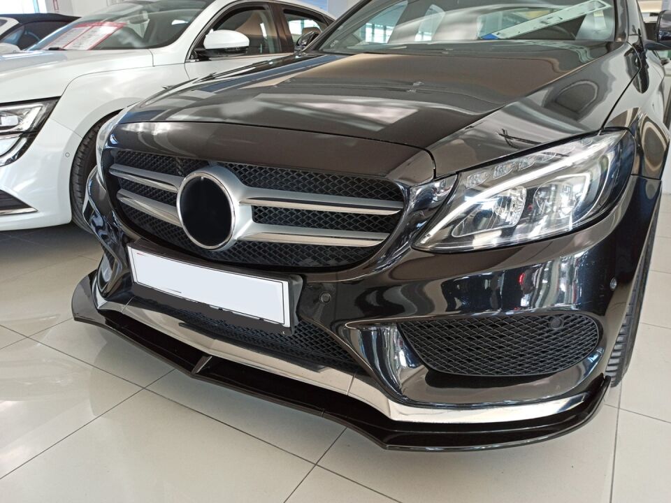 Mercedes-Benz C Serisi W205 Makyajsız Brabus Ön Lip Seti Piano Black