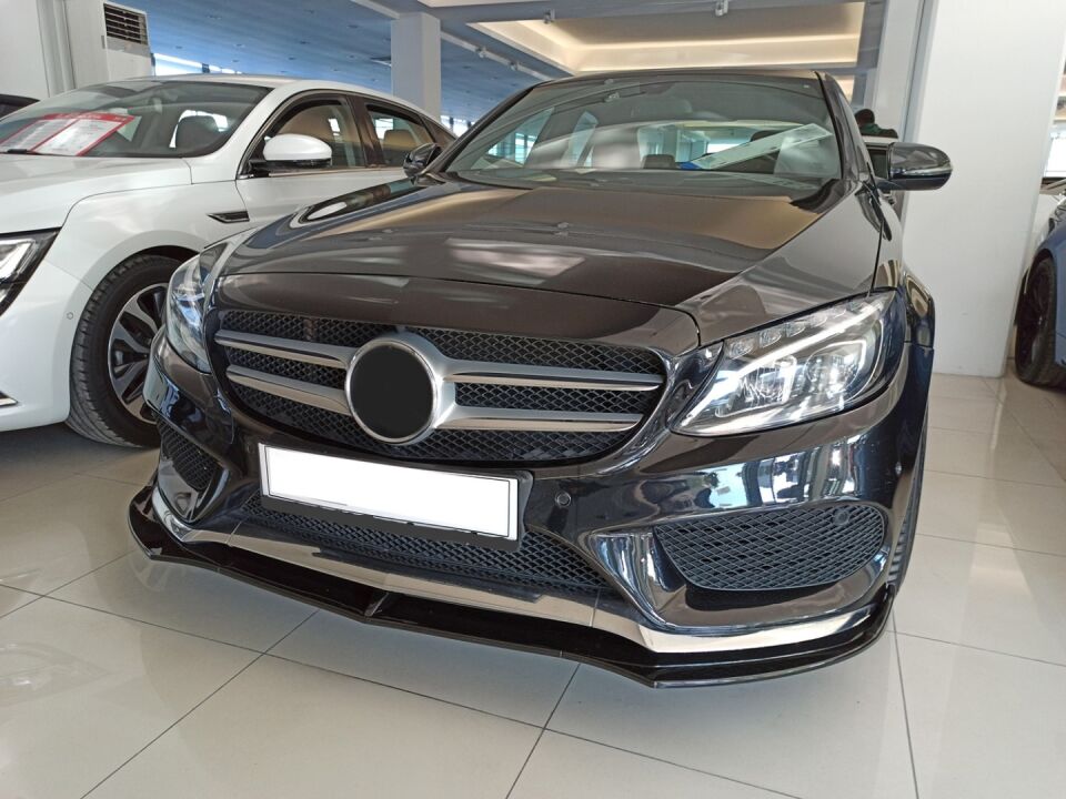 Mercedes-Benz C Serisi W205 Makyajsız Brabus Ön Lip Seti Piano Black