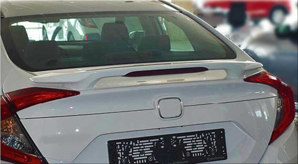 Honda Civic FC5 Işıklı Bagaj Üstü Spoiler Boyasız