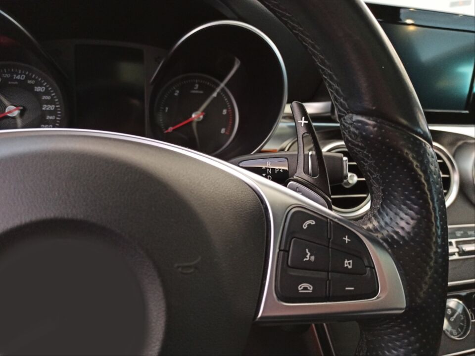 Mercedes-Benz F1 Vites Paddle Shift Uzatma Seti Alüminyum Siyah