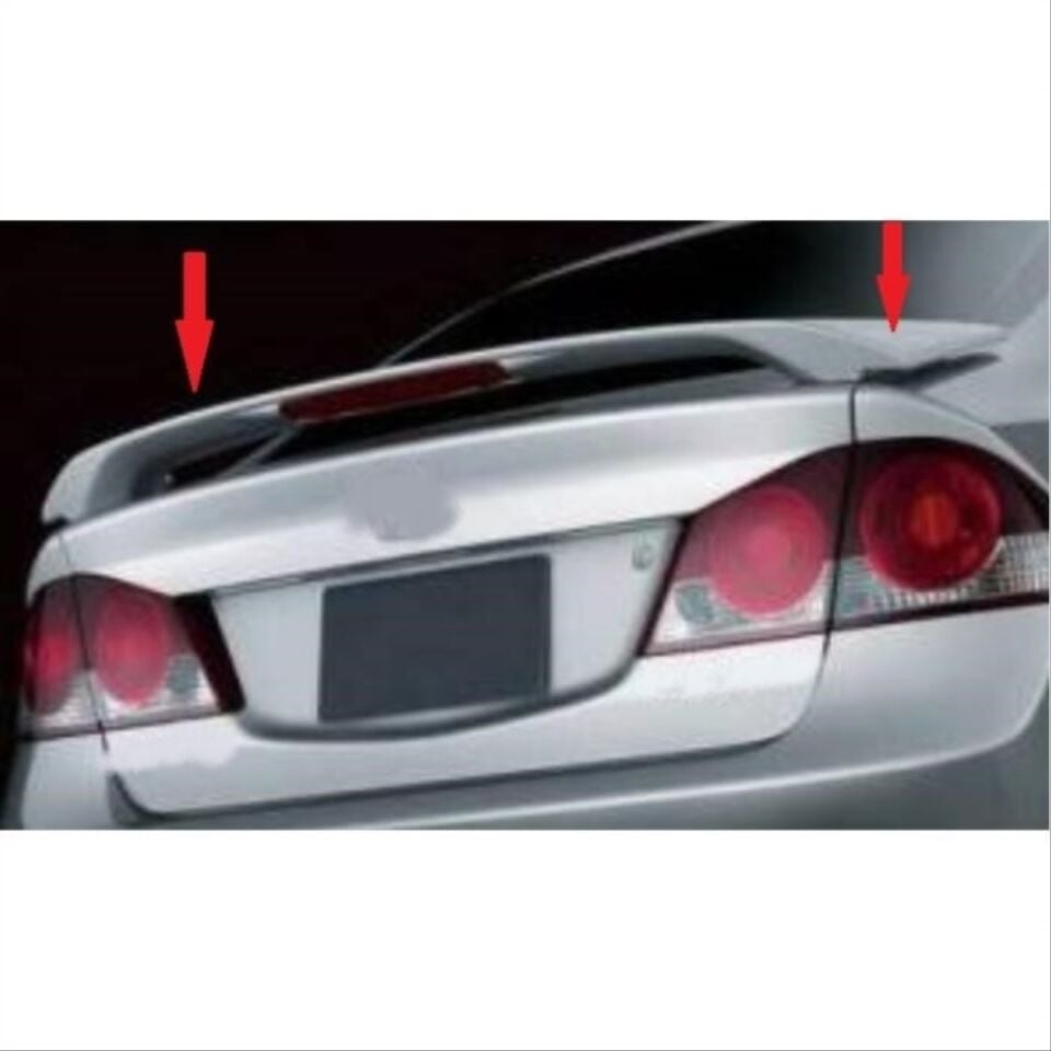 Honda Civic FD6 2006-2012 Mugen LED'li Bagaj Spoyleri (Boyasız)