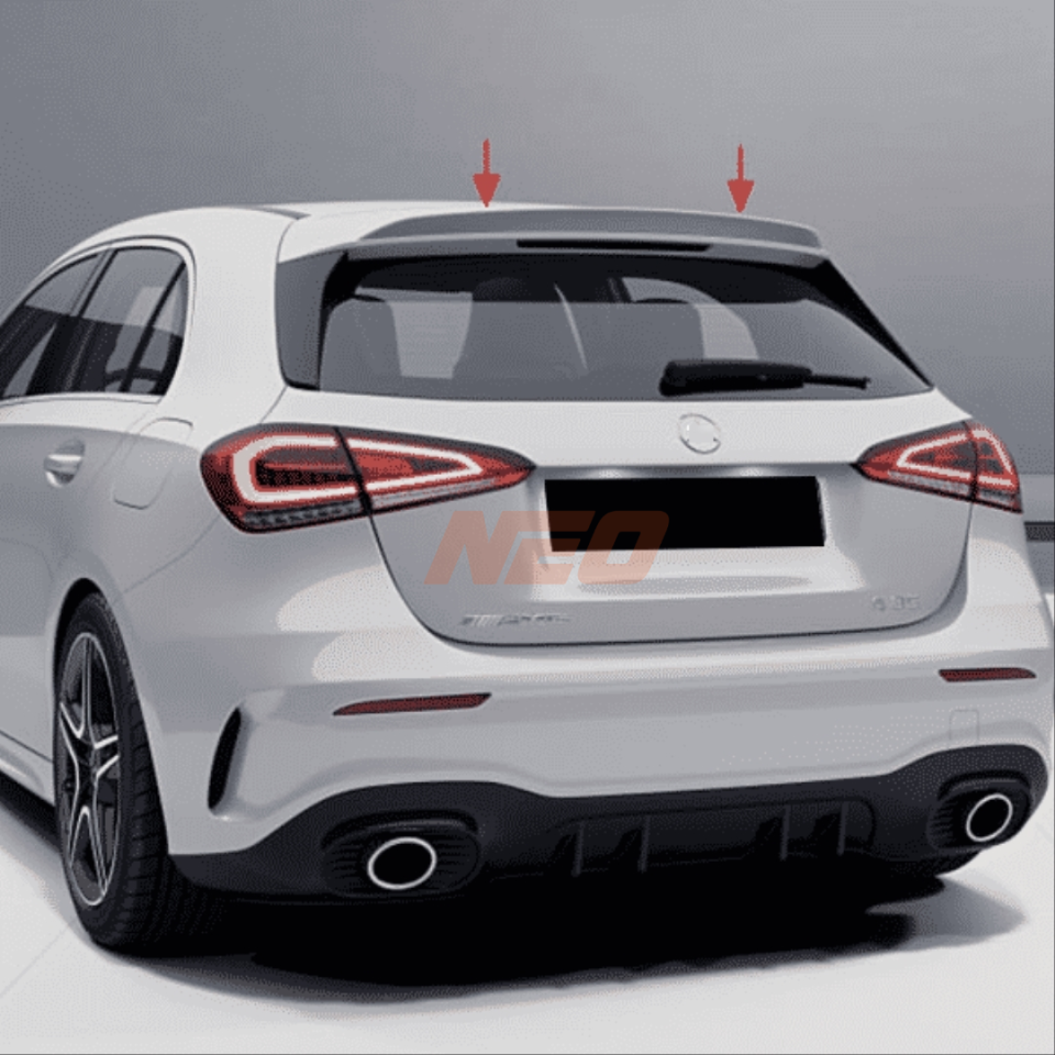 Mercedes-Benz A Serisi W177 Hatchback 2018+ A35 AMG Tavan Spoyler Kanatçıkları (Piano Black)