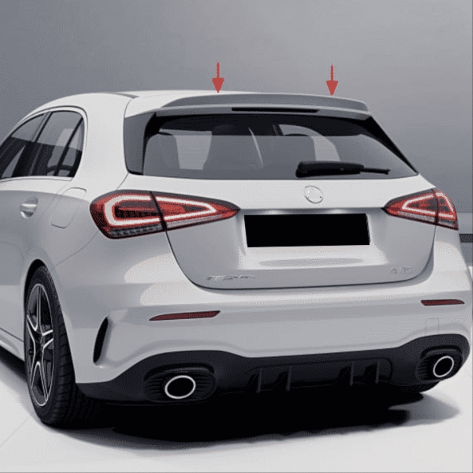 Mercedes-Benz A Serisi W177 Hatchback 2018+ A35 AMG Tavan Spoyler Kanatçıkları (Piano Black)