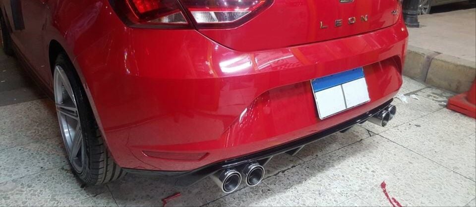 SEAT Leon 5F Cupra Difüzör ve Egzoz Ucu Seti Krom Uçlu