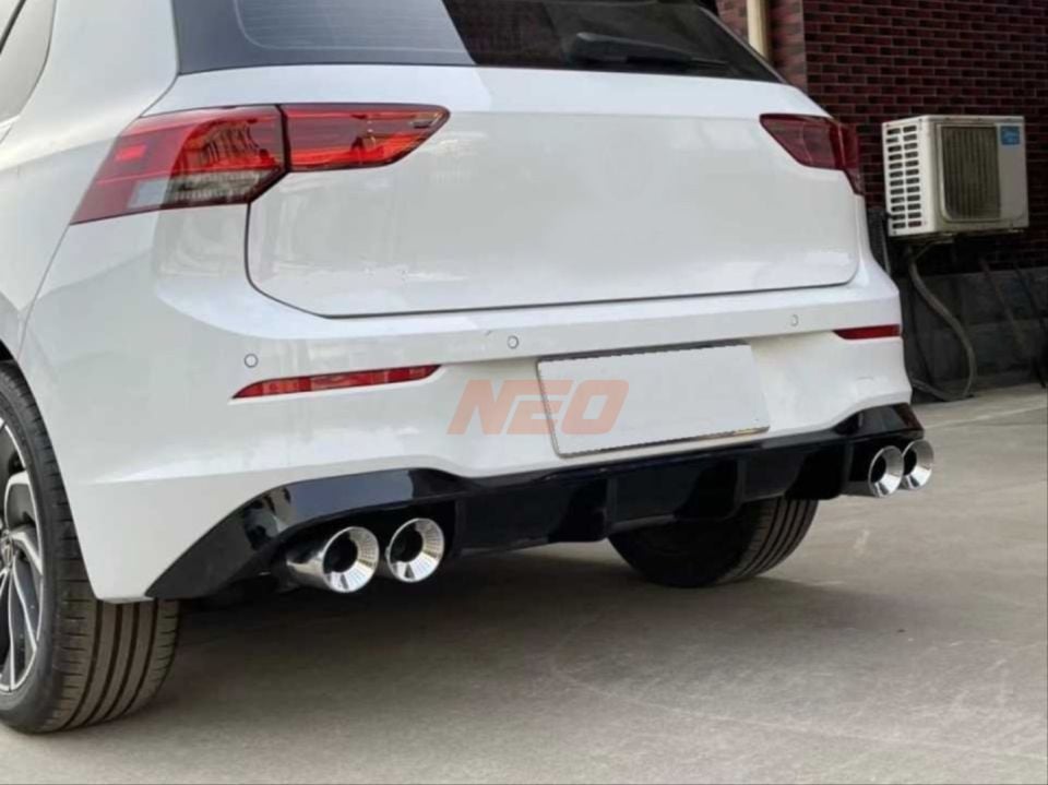VW Golf 8 R Stil Difüzör ve Egzoz Seti (Standart Tampon Uyumlu)