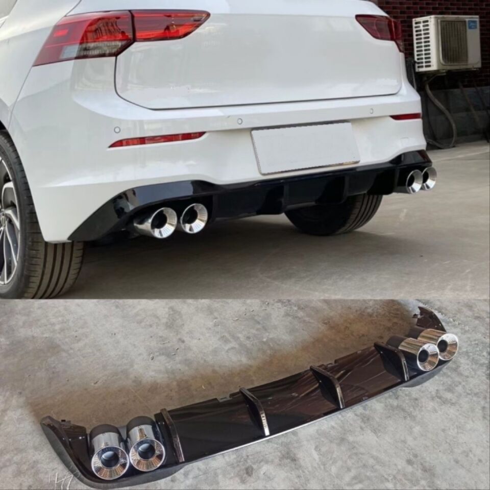 VW Golf 8 R Difüzör ve Egzoz Seti (Standart Tampon Uyumlu)