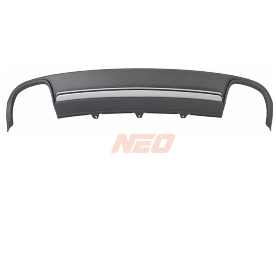 Audi A4 B8 (08-12) S4 Difüzör ve Egzoz Ucu Seti (Standart Tampon)