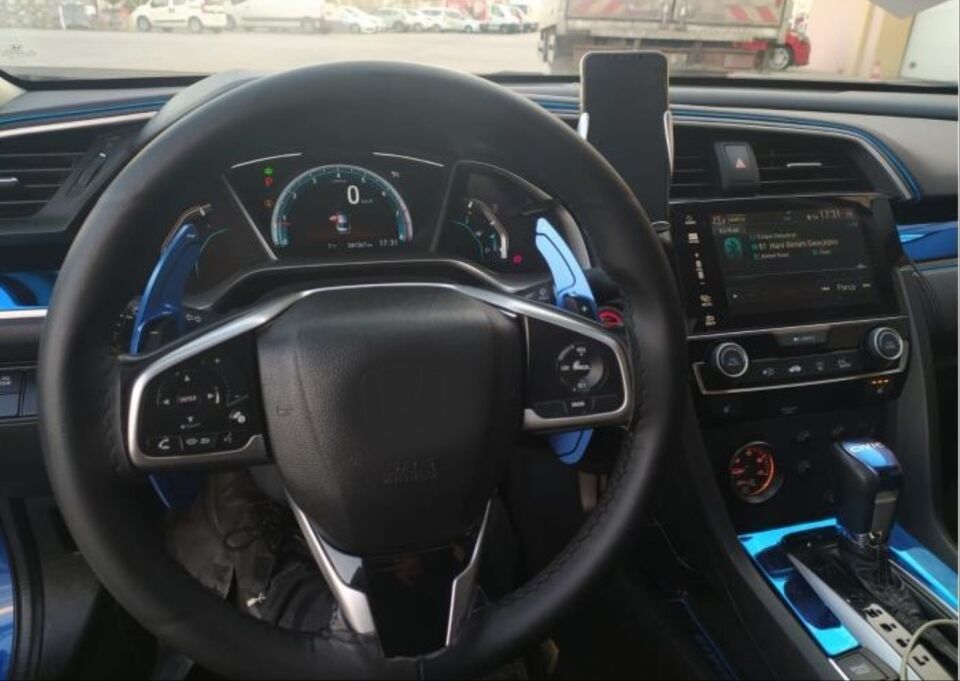 Honda Civic (FC5) / CR-V (17-22) Mavi Alüminyum F1 Vites Kulaçık Seti