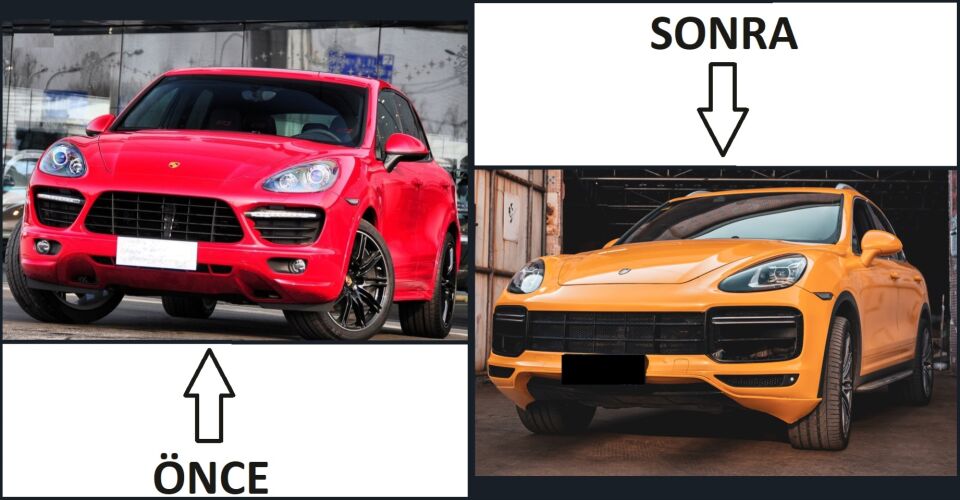 Porsche Cayenne 958.1 (11-14) için 2018+ Turbo Kasa Dönüşüm Kiti