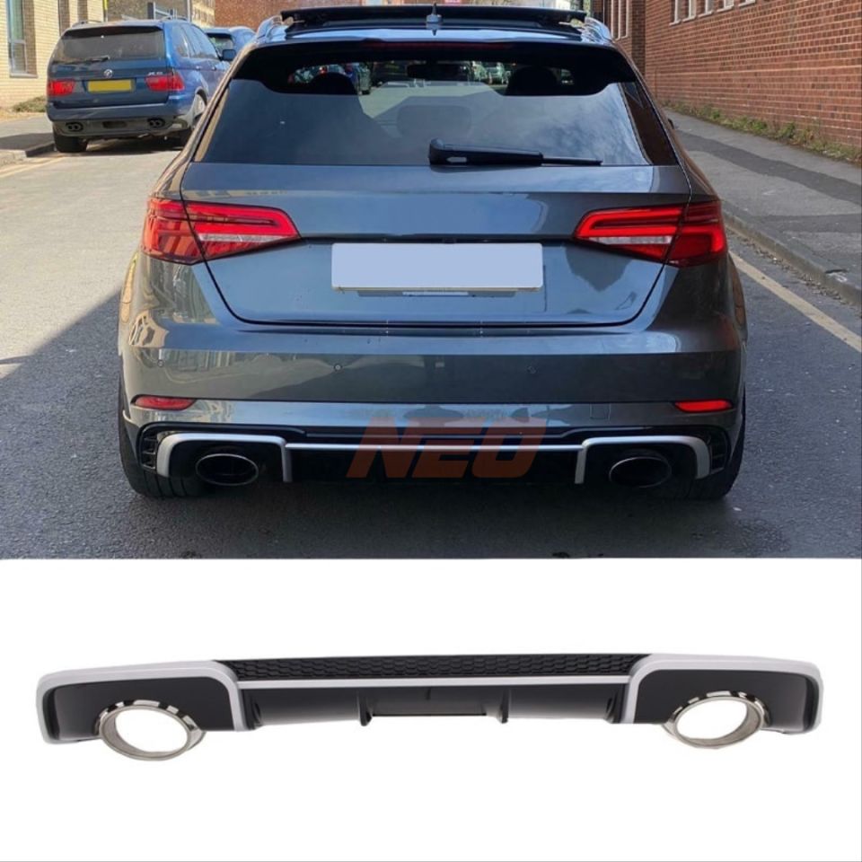 A3 HATCHBACK 2016 - 2019 İÇİN UYUMLU RS3 DIFUZOR (NORMAL TAMPON İÇİN)