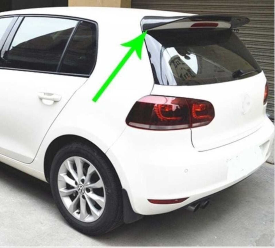 Volkswagen Golf 6 (Mk6) GTI/R  Tavan Spoyleri Eklentisi Piano Black