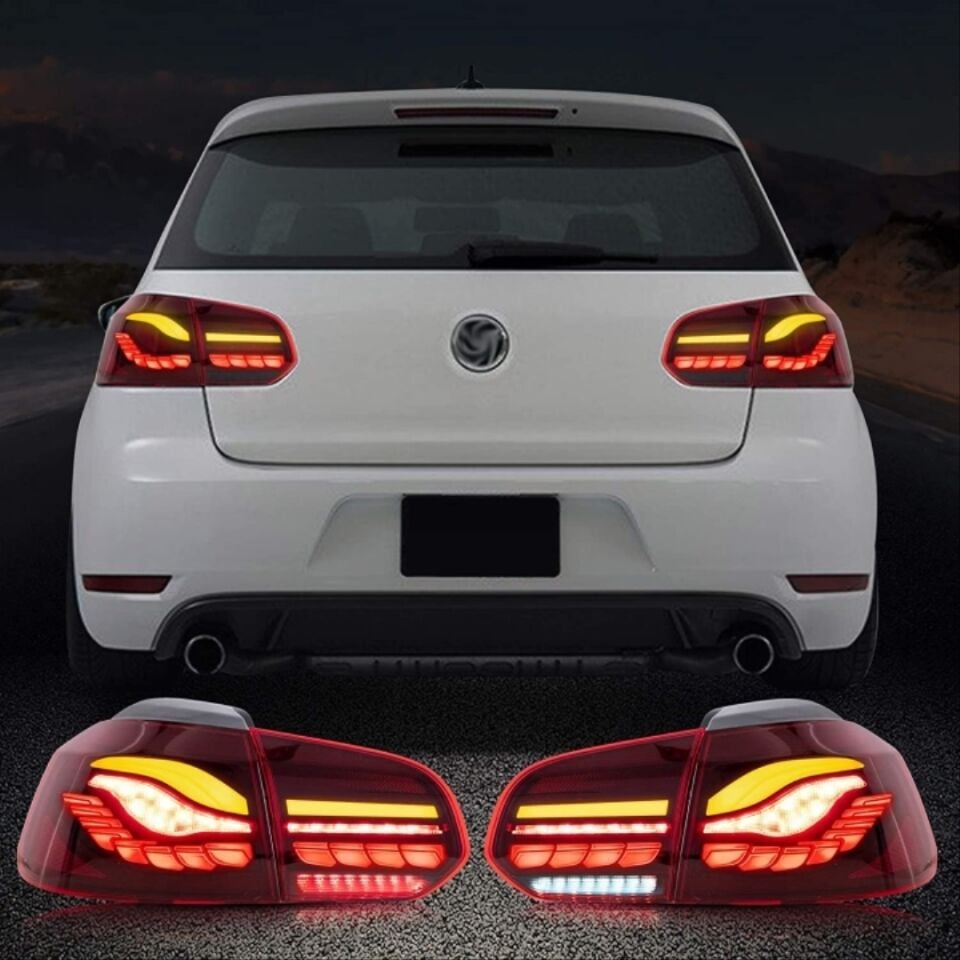 Volkswagen Golf 6 (Mk6) Dragon Dinamik Sinyalli Kırmızı LED Stop Takımı