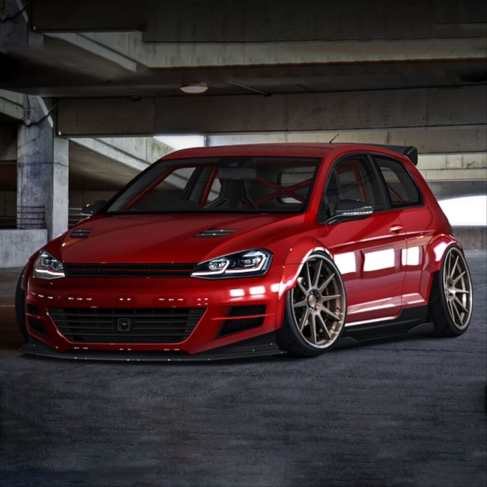 VW Golf 7.5 GTI J-LED Far Seti Kırmızı (Halojen Uyumlu)